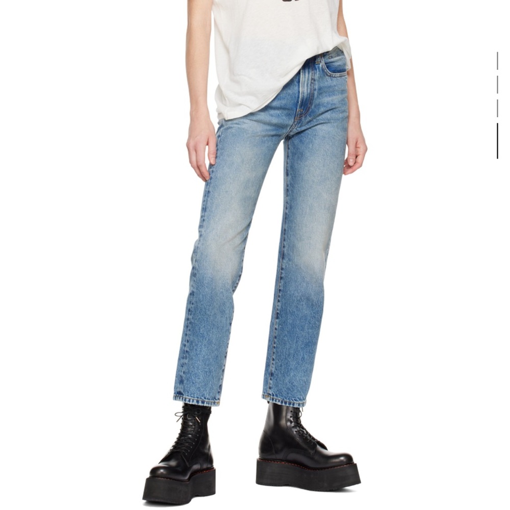 R13 Blue Straight Leg Jeans